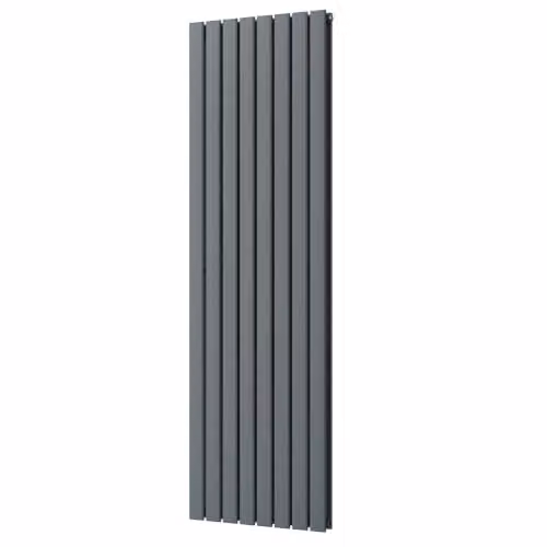 UK Radiators Typhoon Anthracite Flat Tube Vertical Designer Radiator, W: 54.4 cm, H: 180 cm – 2