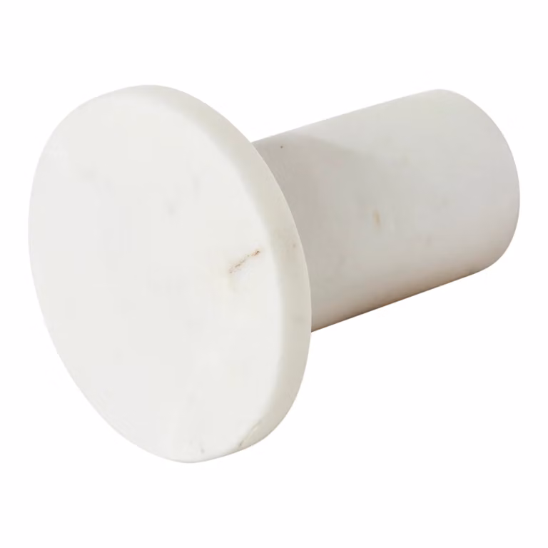 Dôme Deco White Stone Matt Wall Hanger with Distributed Point Hooks