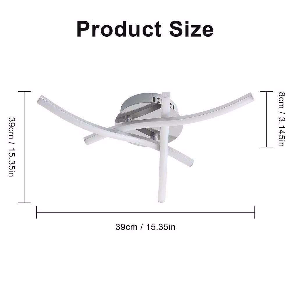 Pheashine Modern LED Suspended Ceiling Light in Silver with 4000K Neutral Light – 2