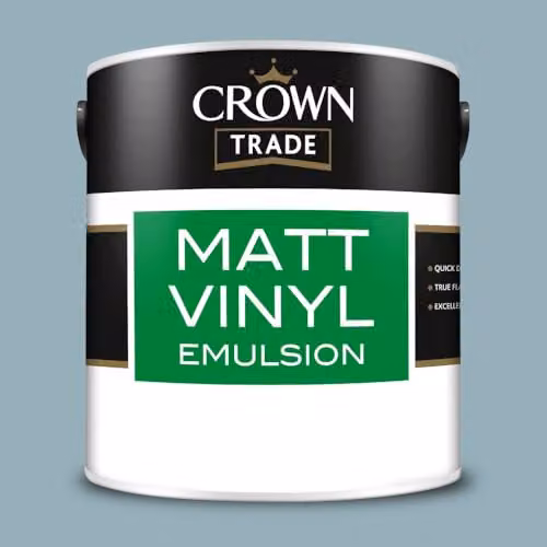 Crown Trade Matt Vinyl Dispersion Paint in Blue, Green and Multicolour, 2.5 l – 2