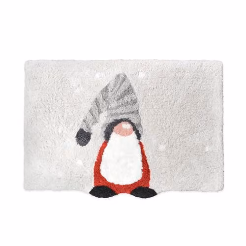 Allure Bath Fashions Christmas Gonk Bath Mat, Grey, W: 80 cm, D: 50 cm – 1
