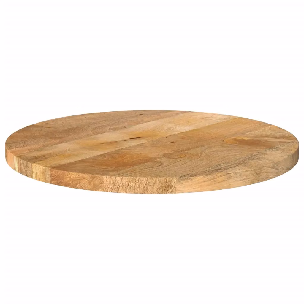 Berkfield Home Round Solid Wood Mango Table Top, Brown, Diameter: 60 cm, Thickness: 2.5 cm – 2
