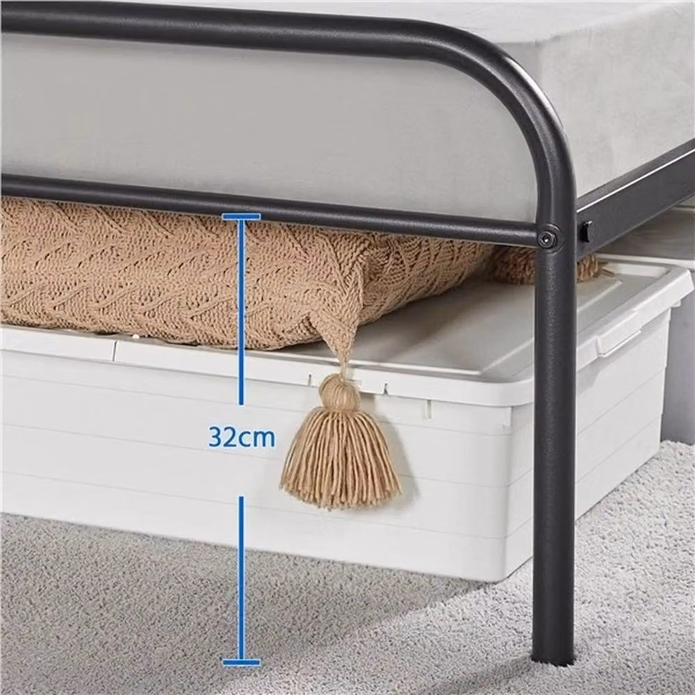 EONLION Single Metal Bed Frame, Black, W/D/H: 90 x 190 cm – 4