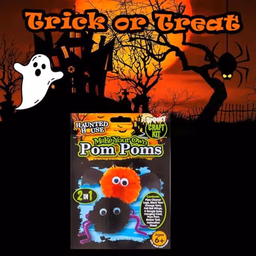 VFM e-Store Halloween Pom Pom Craft Kit in Multicolour for Adults – 5
