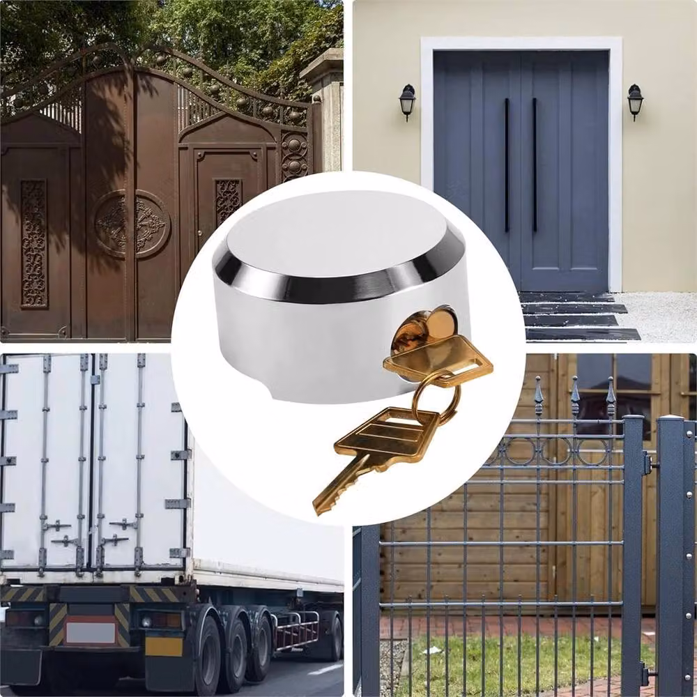 Nordara 73mm Round Shackleless High Security Steel Van Padlock with Keys in Silver – 4