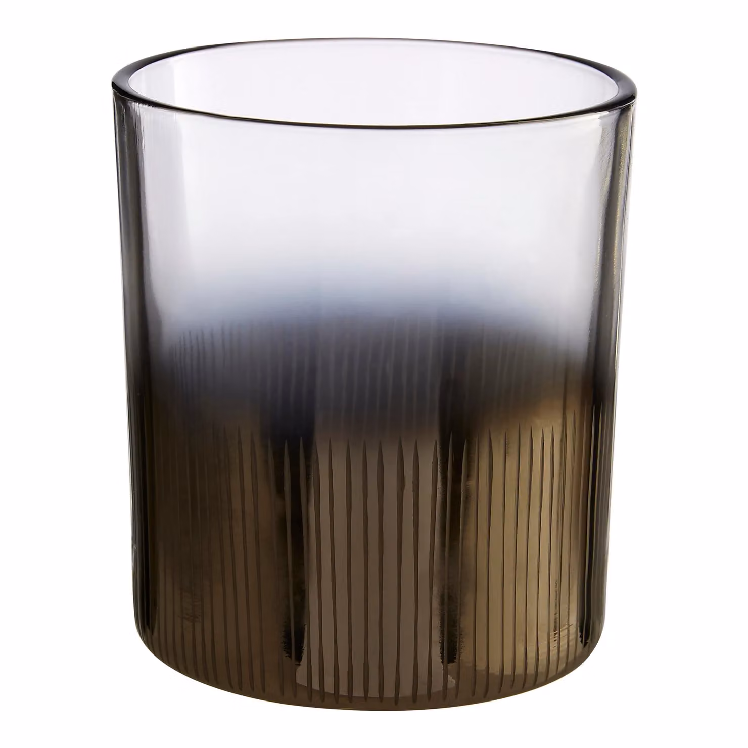 Orsina Classic Round Glass and Metal Tealight Holder in Silver and Transparent – 2