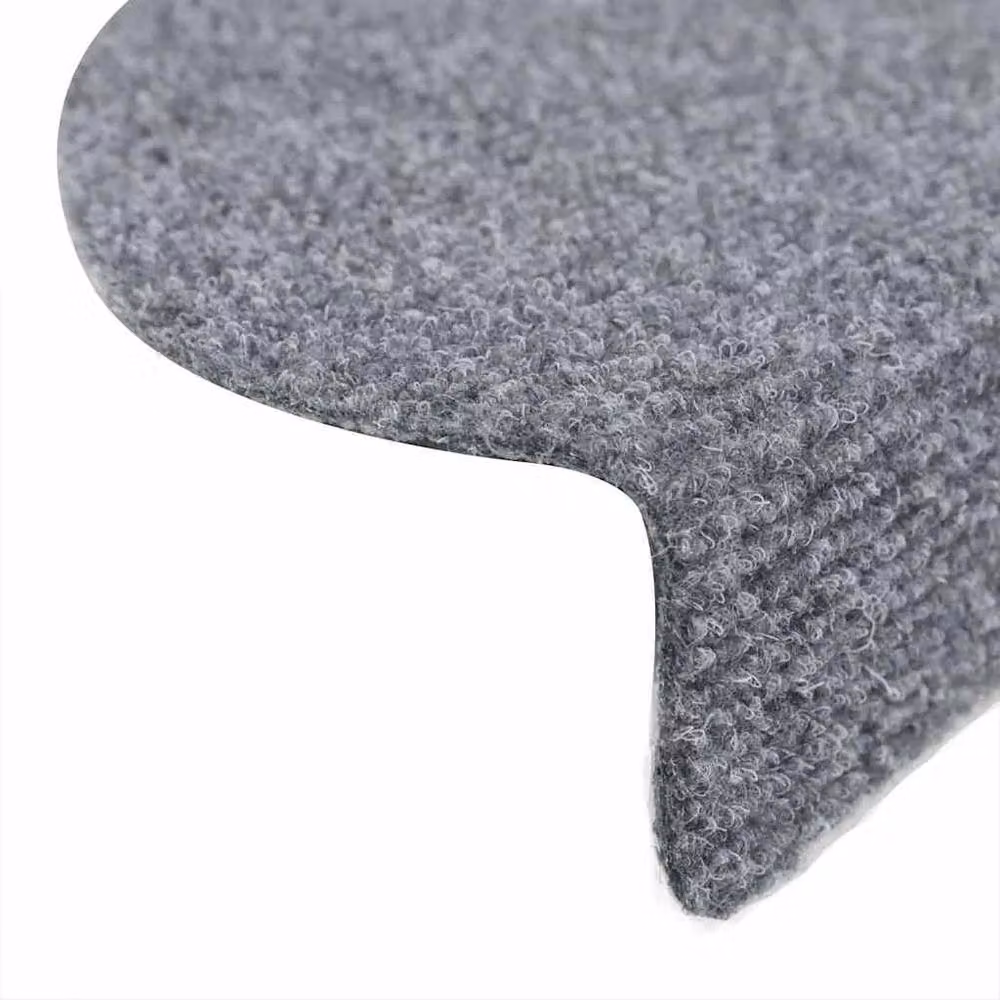 Berkfield Home Self-adhesive Non-slip Stair Mats, 5 Pieces, Light Grey, W/D/H: 56 x 17 x 3 cm – 4