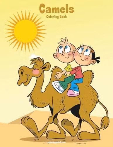 Camels Coloring Book 1: Volume 1 Multicolour Childrens Coloring Book by Createspace