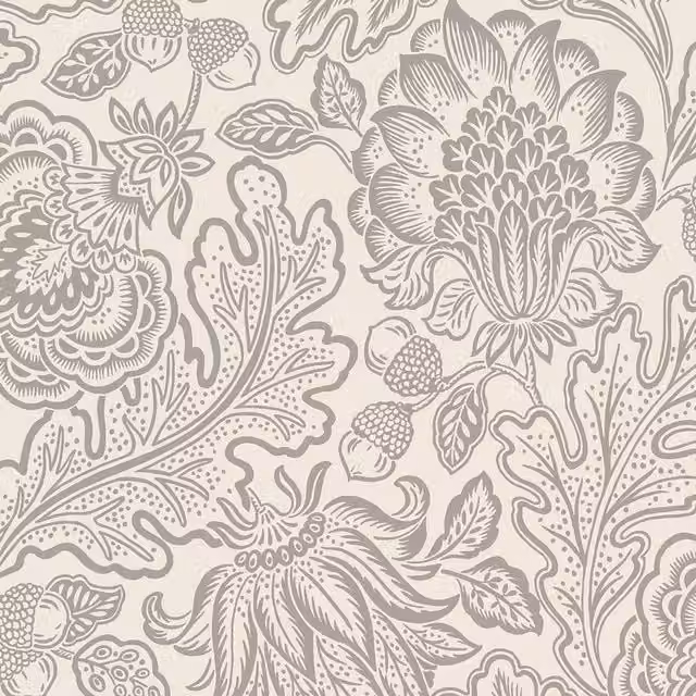 Belgravia Fernhurst Floral Trail Botanical Wallpaper in Silver – 1