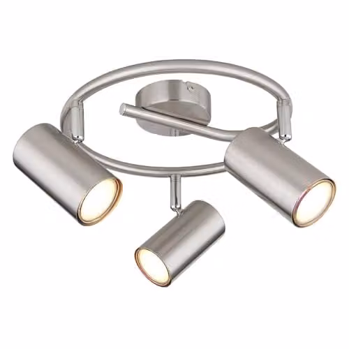 Globo Lighting Arc Adjustable 3-Bulb GU10 Ceiling Spotlight in Silver Grey, Diameter: 25 cm, Height: 13.5 cm – 1