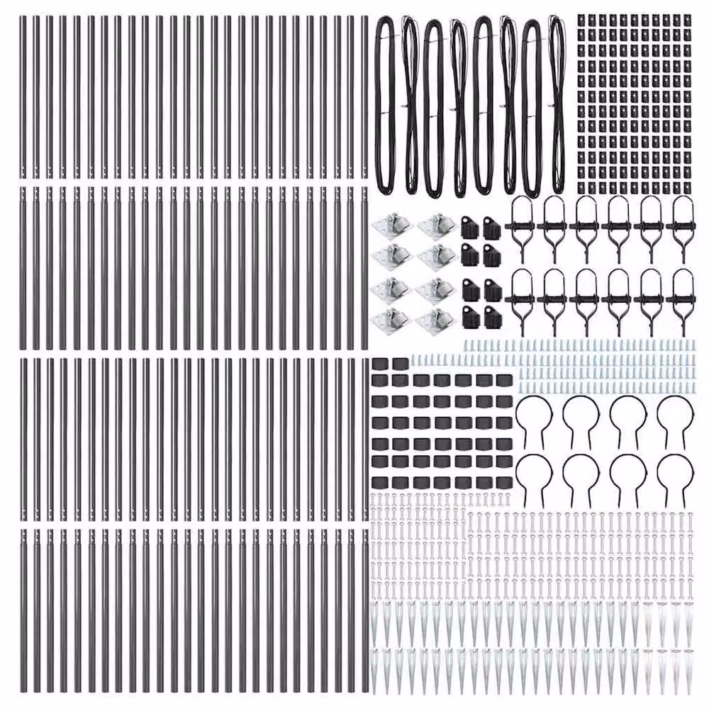 Berkfield Home Galvanised Steel Fence Posts with Spike, Grey, 52 Pieces, Height: 160 cm, Diameter: 32 mm – 4