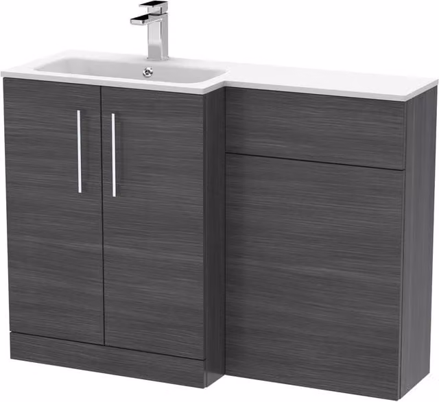 Balterley Bramshall 2 Door Left-Hand Combination Bathroom Unit in Grey – 1