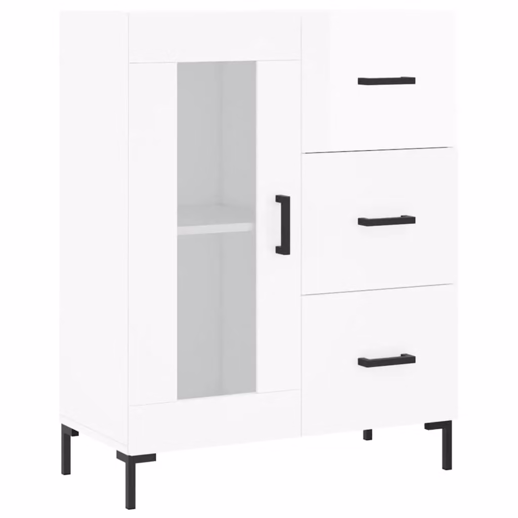 Berkfield Home High Gloss White Sideboard, W/D/H: 69.5 x 34 x 90 cm – 2