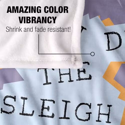 Hidden Pigeon Dont Let The Pigeon Drive The Sleigh Silky Touch Super Soft Fleece Throw Blanket, White, W/D/H: 152 x 127 cm – 2