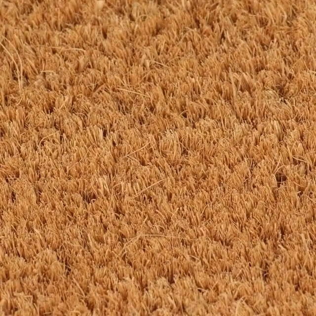 Berkfield Home Durable Semicircular Coir and PVC Door Mat, Brown, W: 90 cm, D: 60 cm – 1