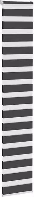 Berkfield Home Elegant Zebra Blind in Black Polyester, W: 50 cm, H: 200 cm