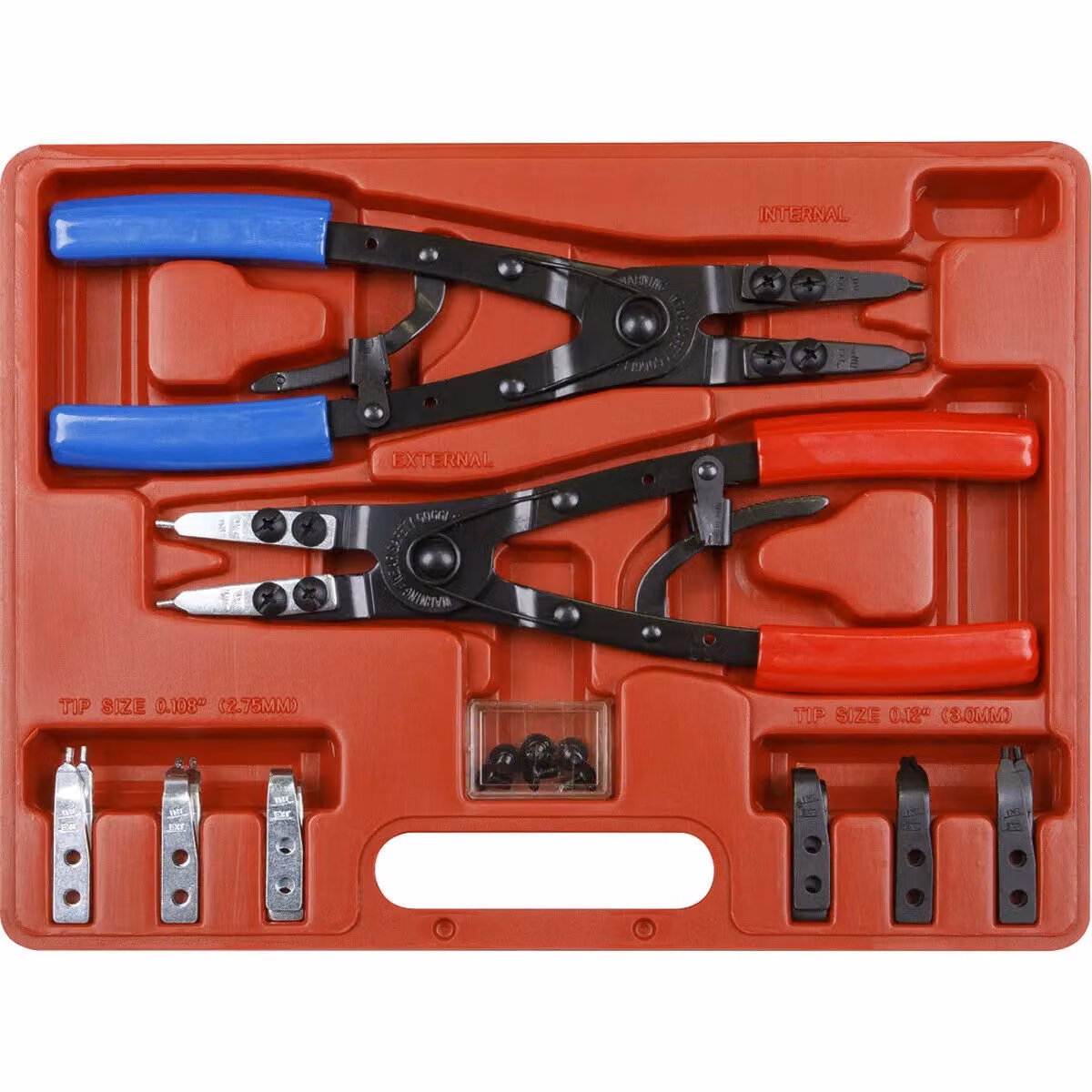 Loops Heavy Duty Circlip Pliers Set, Internal and External, 265mm, Multicolour – 3