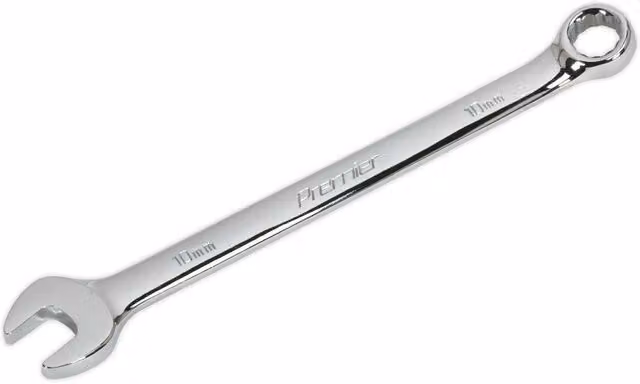 Loops 10mm Combination Spanner in Silver Chrome Vanadium Steel