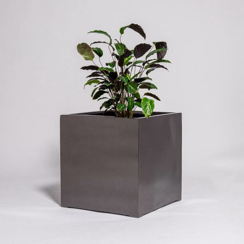 Primrose Stone Planter Tub in Grey and White, 50 x 50 x 50 cm – 4