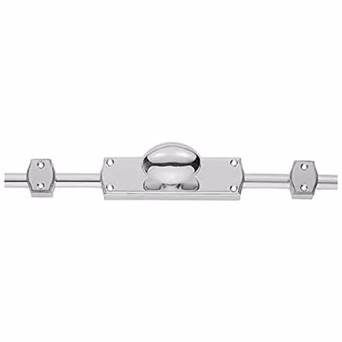 Loops Oval Knobbed Espagnolette Set in Silver