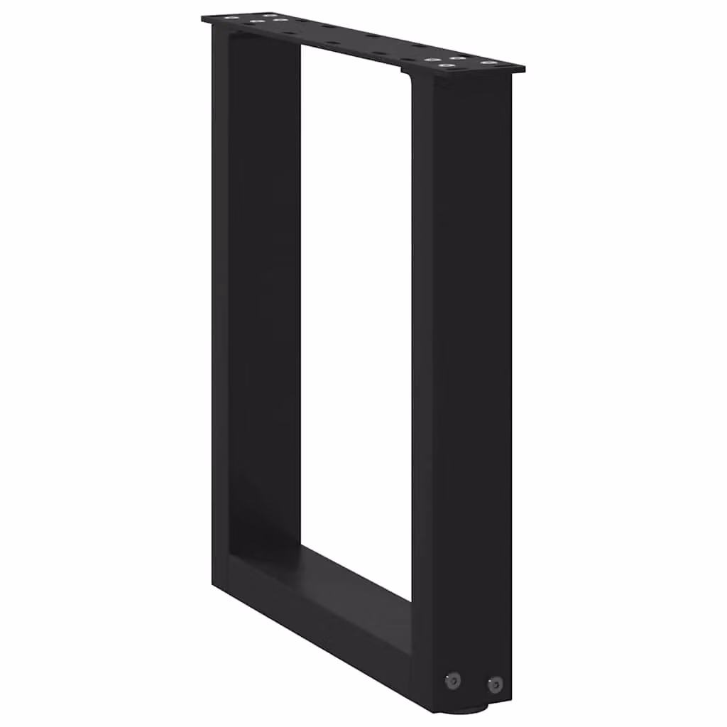 Berkfield Home U-Shaped Steel Coffee Table Legs, Black, 2 Pack, W: 28 cm, H: 42.5 cm – 3