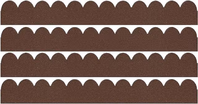 Garden Gear Flexi Curve Scallop Border Edging in Brown Rubber