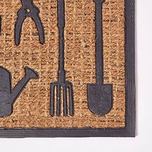 Homescapes Coir and Rubber Non-Slip Doormat, Brown and Black, W: 60 cm, D: 40 cm – 2