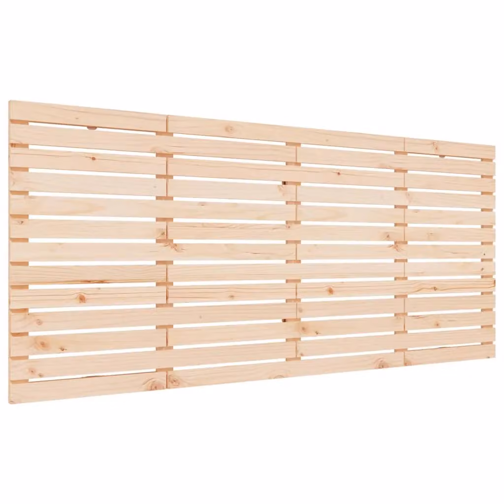 Berkfield Home Rustic Solid Wood Pine Wall Headboard, Brown, W: 206 cm, D: 3 cm, H: 91.5 cm – 2