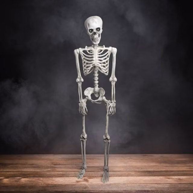 Menkind #Winning 60 inch Posable White Skeleton with Colour Changing Eyes