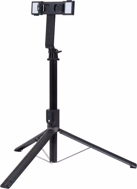Livingandhome Bluetooth Wireless Selfie Stick Tripod with Lights, Black