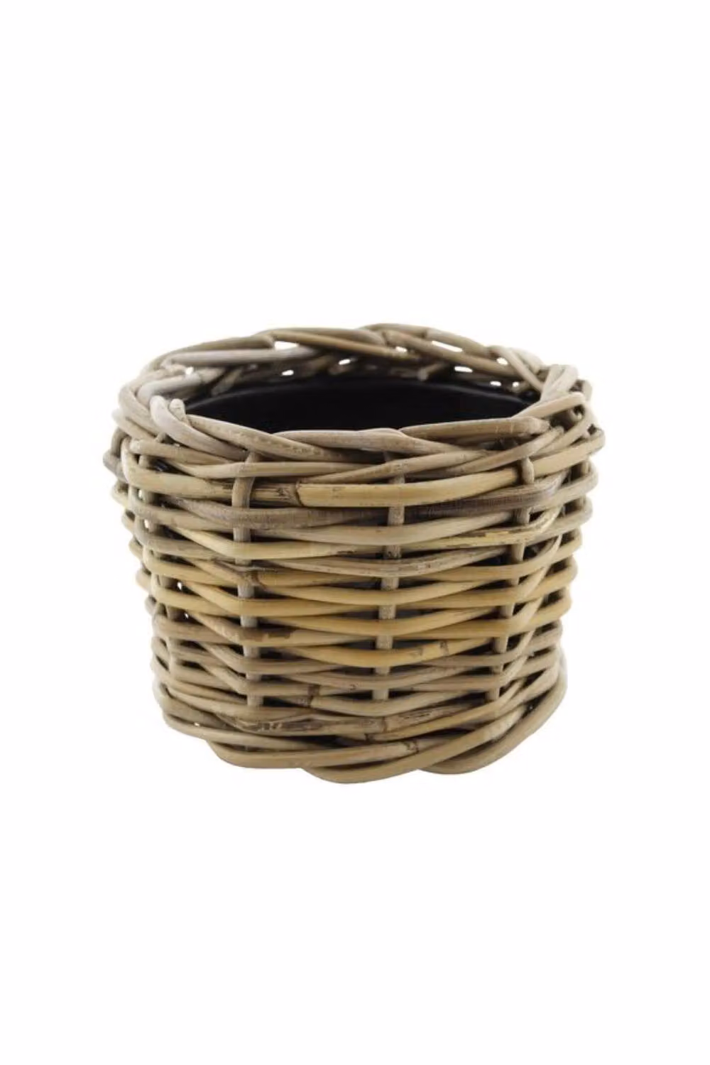 KDMD Grey Split Rattan Open Weave Drypot Basket, Diameter: 20 cm – 2