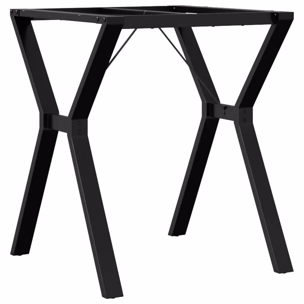 Berkfield Home Y-Frame Dining Table Legs in Black Cast Iron, W/D/H: 60 x 60 x 73 cm – 3