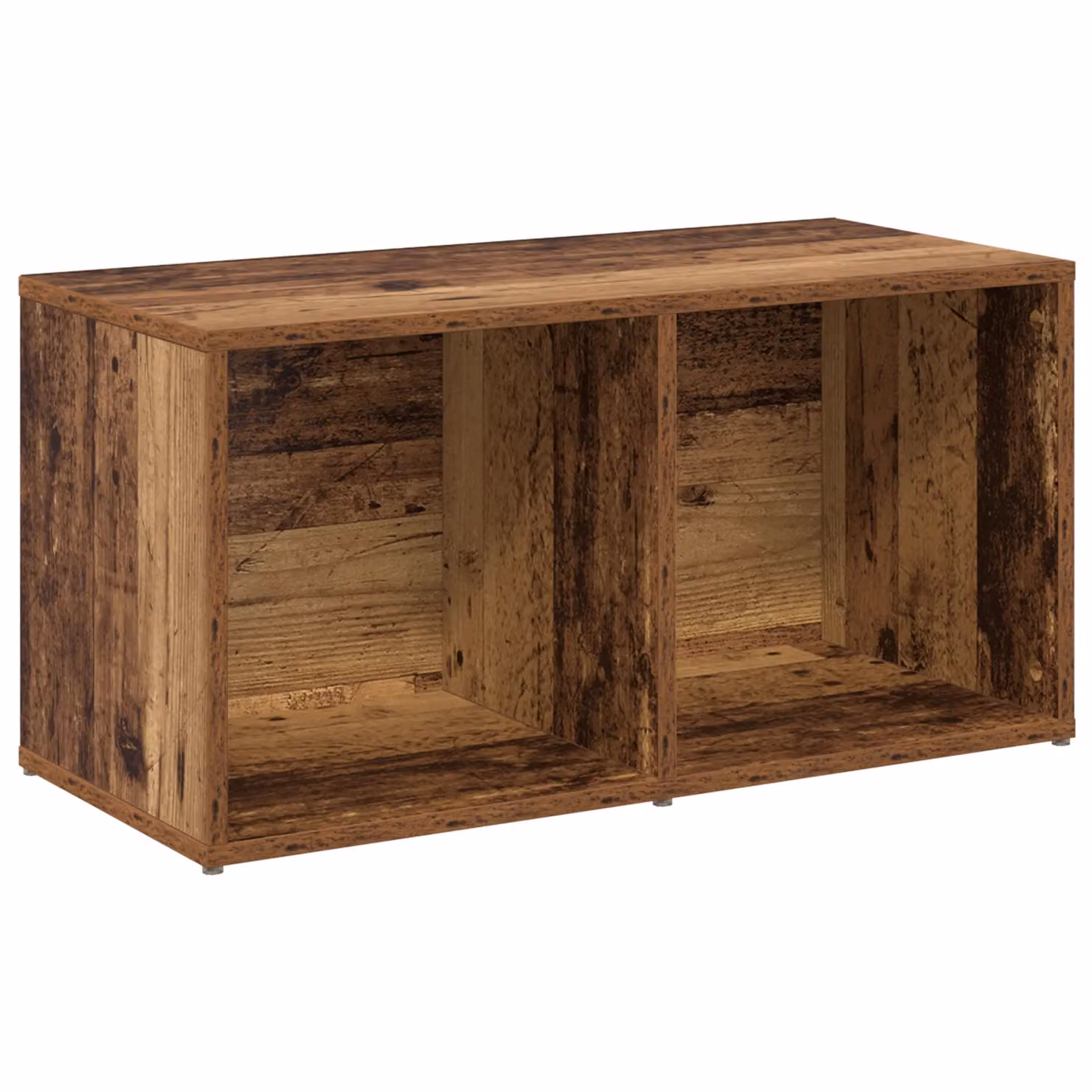 Berkfield Home 2-Piece Rustic Brown Cube Storage Shelves with Back Panel, W/D/H: 72 x 35 x 36.5 cm – 3