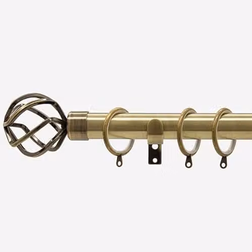New Edge Blinds Gold and Bronze Metal Curtain Pole 2.8 m