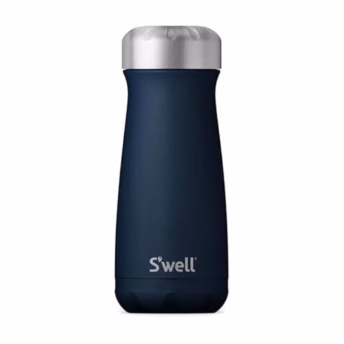 S'well Azurite Stainless Steel Vacuum-Insulated Traveler Mug, Blue, 470ml