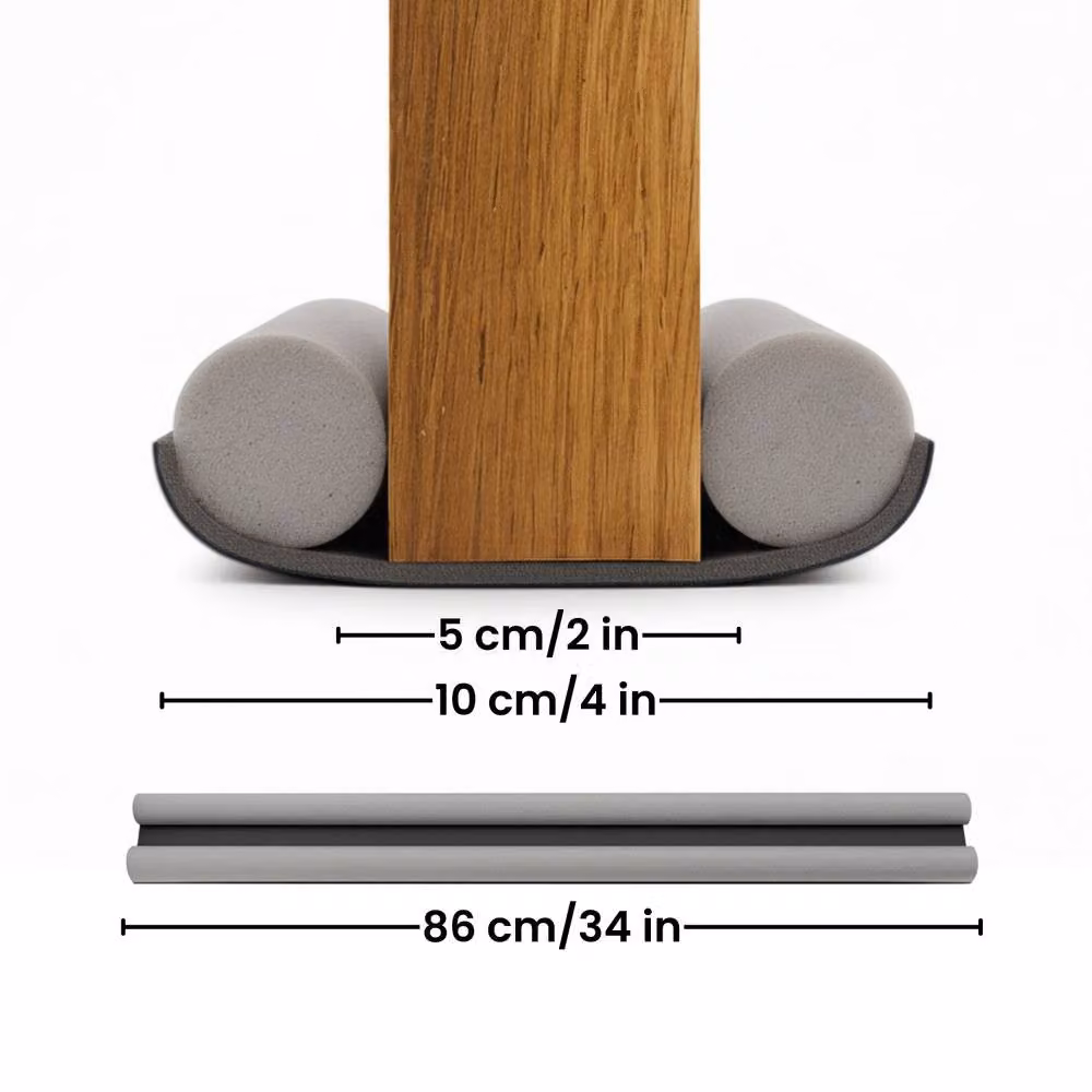 Volila 2-Pack Double Sided Grey Door Bottom Draught Excluder – 2