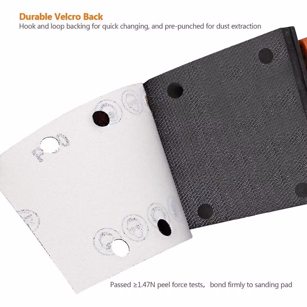 PAWNORA 25 Pack Brown 1/3 Orbital Sander Sanding Sheets, W: 9.3 cm, H: 18.5 cm – 4