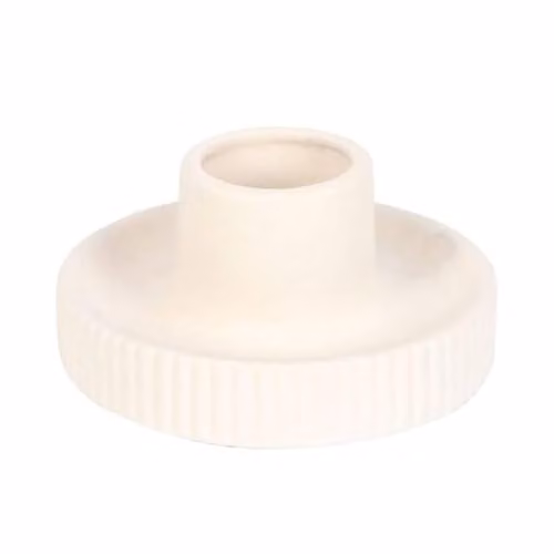 KDMD Ribbed Smudge Bowl in White and Beige