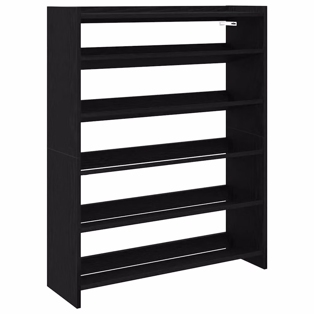 Berkfield Home Black MDF Shoe Rack, W/D/H: 80 x 25 x 100 cm – 2
