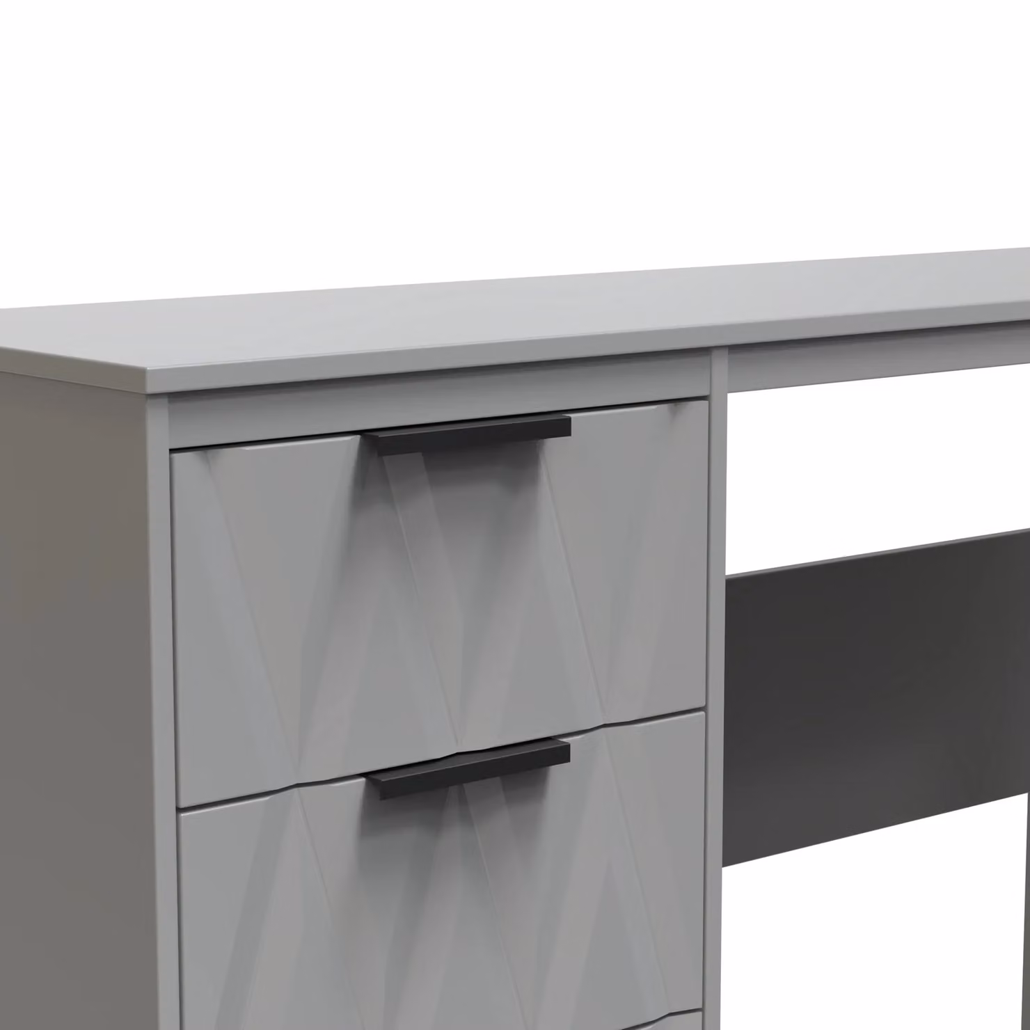Ready Assembled 2 U Washington 3 Drawer Desk in Grey – 3