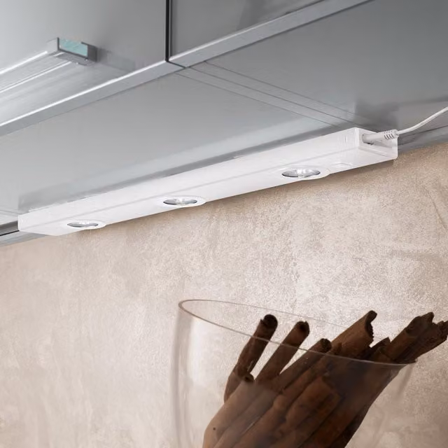 Eglo Kob LED White Metal Under Cabinet Light, Warm White, L: 60 cm – 2