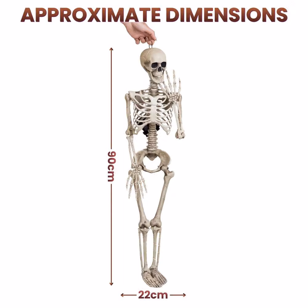 Marco Paul Set of 2 LED Light Up Poseable Halloween Skeletons in White – 2