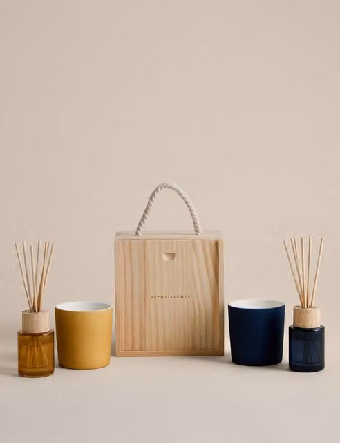 Scentiments Wild Meadow and Coastal Breeze Reed Diffuser Gift Box in Multicolour
