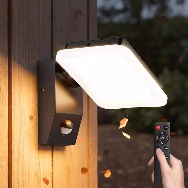 Kelvenix Modern Outdoor PIR Motion Sensor Security Floodlight in Black