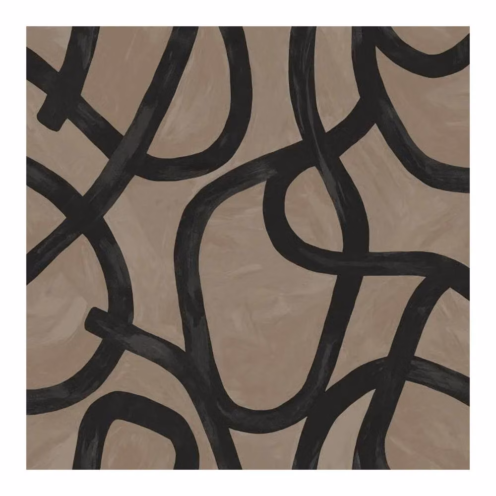 Holden Décor Linear Swirl Abstract Wallpaper in Taupe and Beige – 2