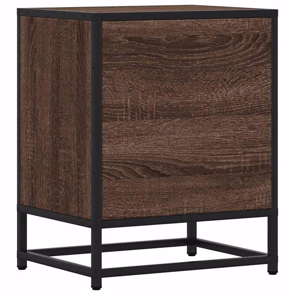 Berkfield Home Elegant Bedside Cabinets, 2 Piece Set in Brown Oak, W: 40 cm, D: 31 cm, H: 50 cm – 6