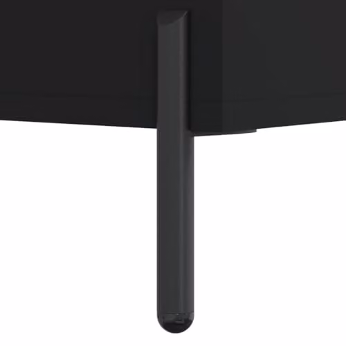 vidaXL Black Matt Sideboard with Glass and MDF, W/D/H: 34.5 x 34.5 x 90 cm – 6