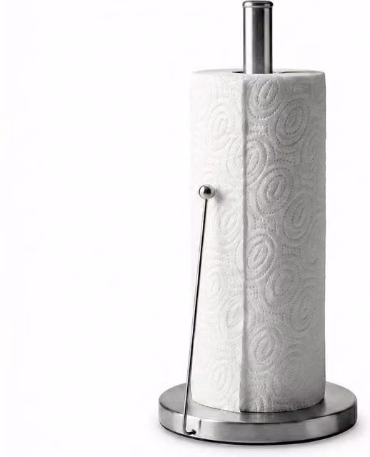 FORGEVIO Stainless Steel Kitchen Paper Roll Holder in Silver – 1