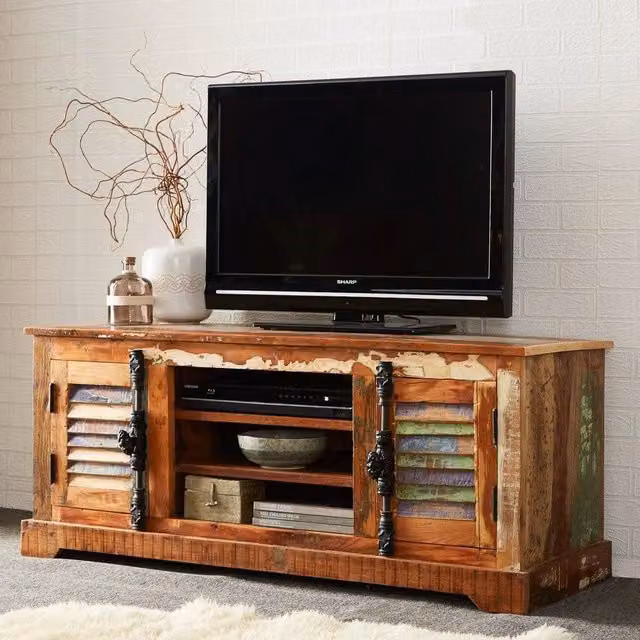 IH Design Ted Reclaimed Boat TV Media Unit in Brown