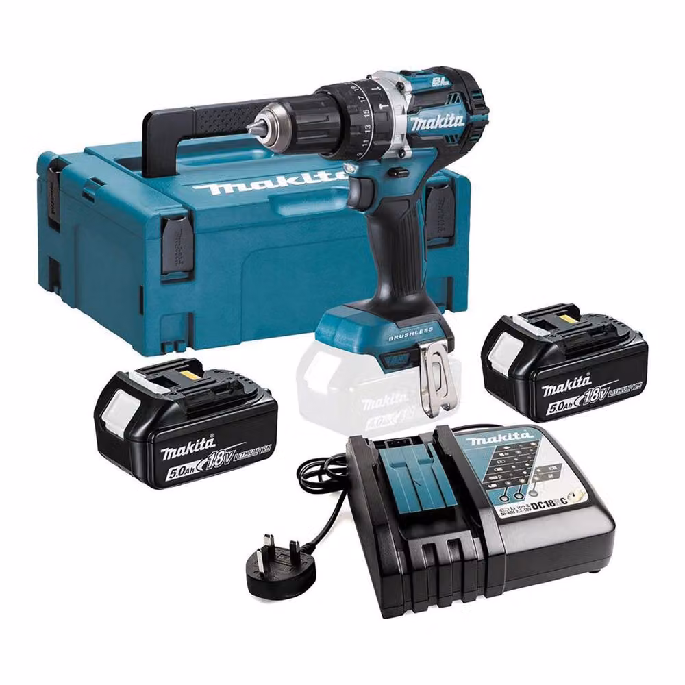 Makita LXT 18V Brushless Combi Drill DHP484RTJ with Rechargeable Battery – 2